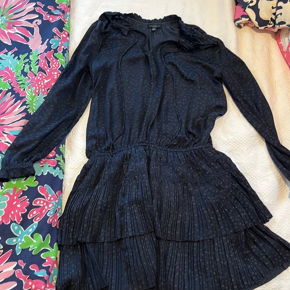Current Air Laurel Mini Star Dress In Navy